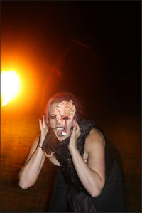 Night time brings atmosphere and fun on a LARP event